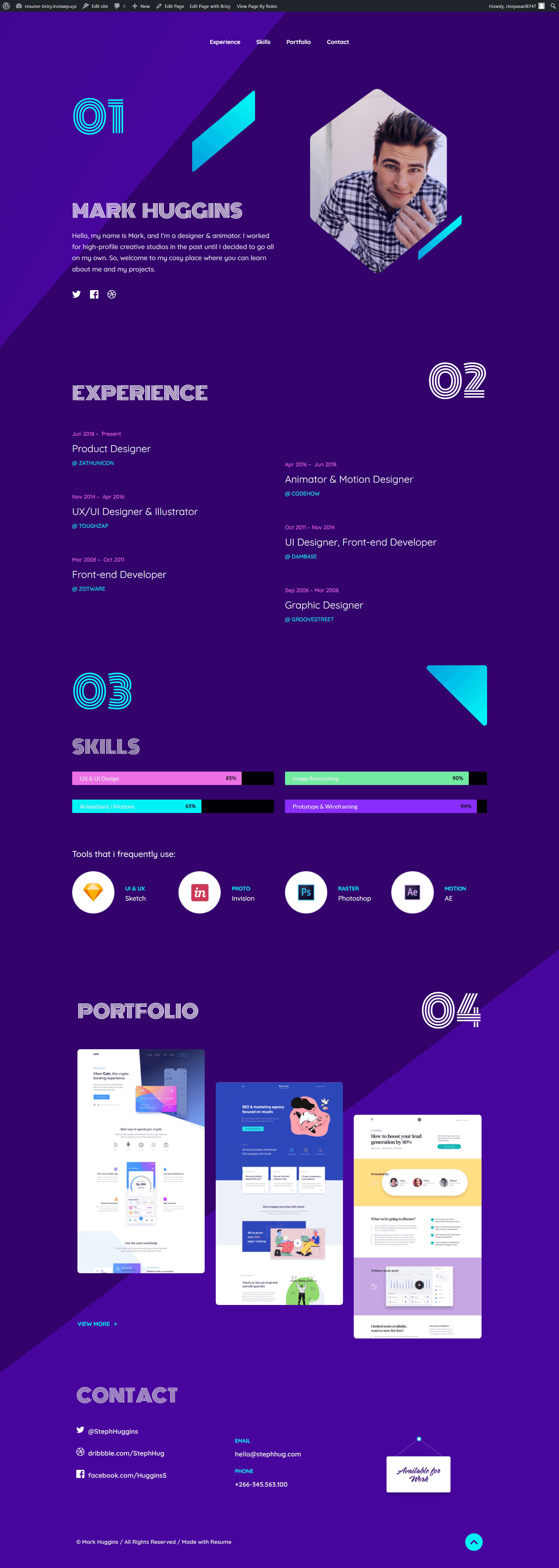 Resume screenshot
