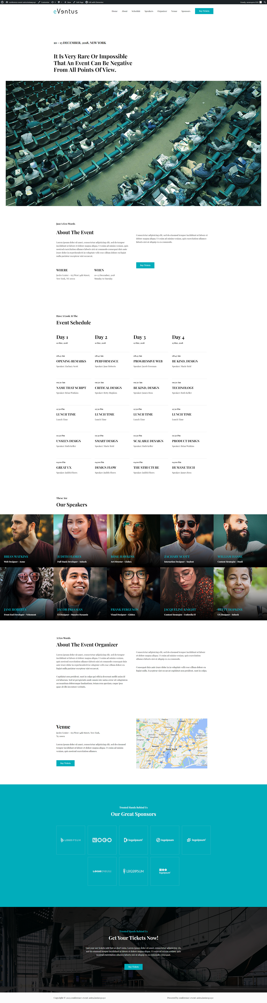 Conference Event screenshot