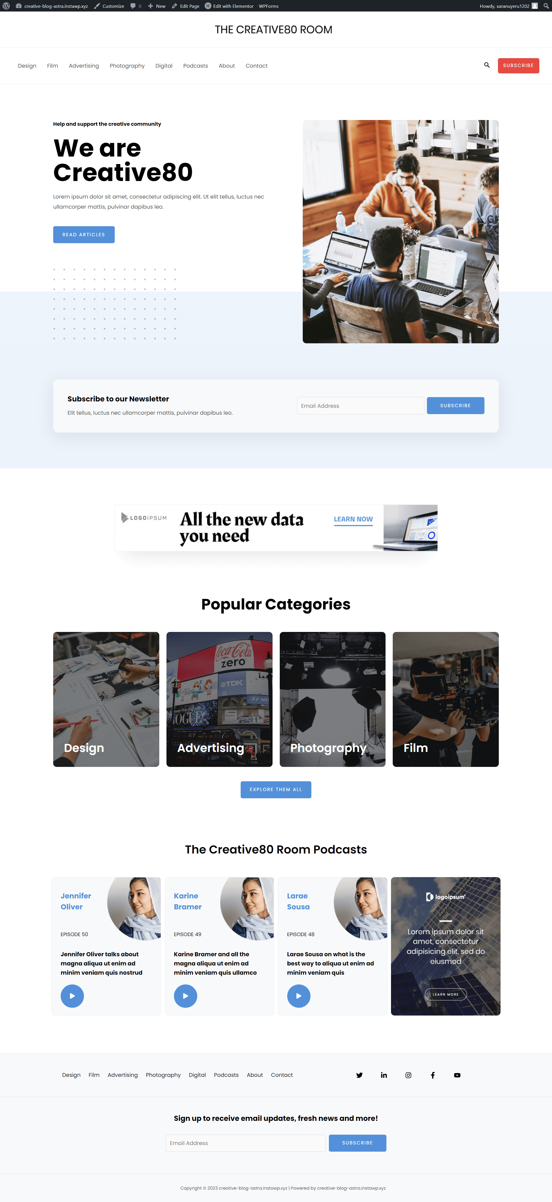 Creative Blog screenshot