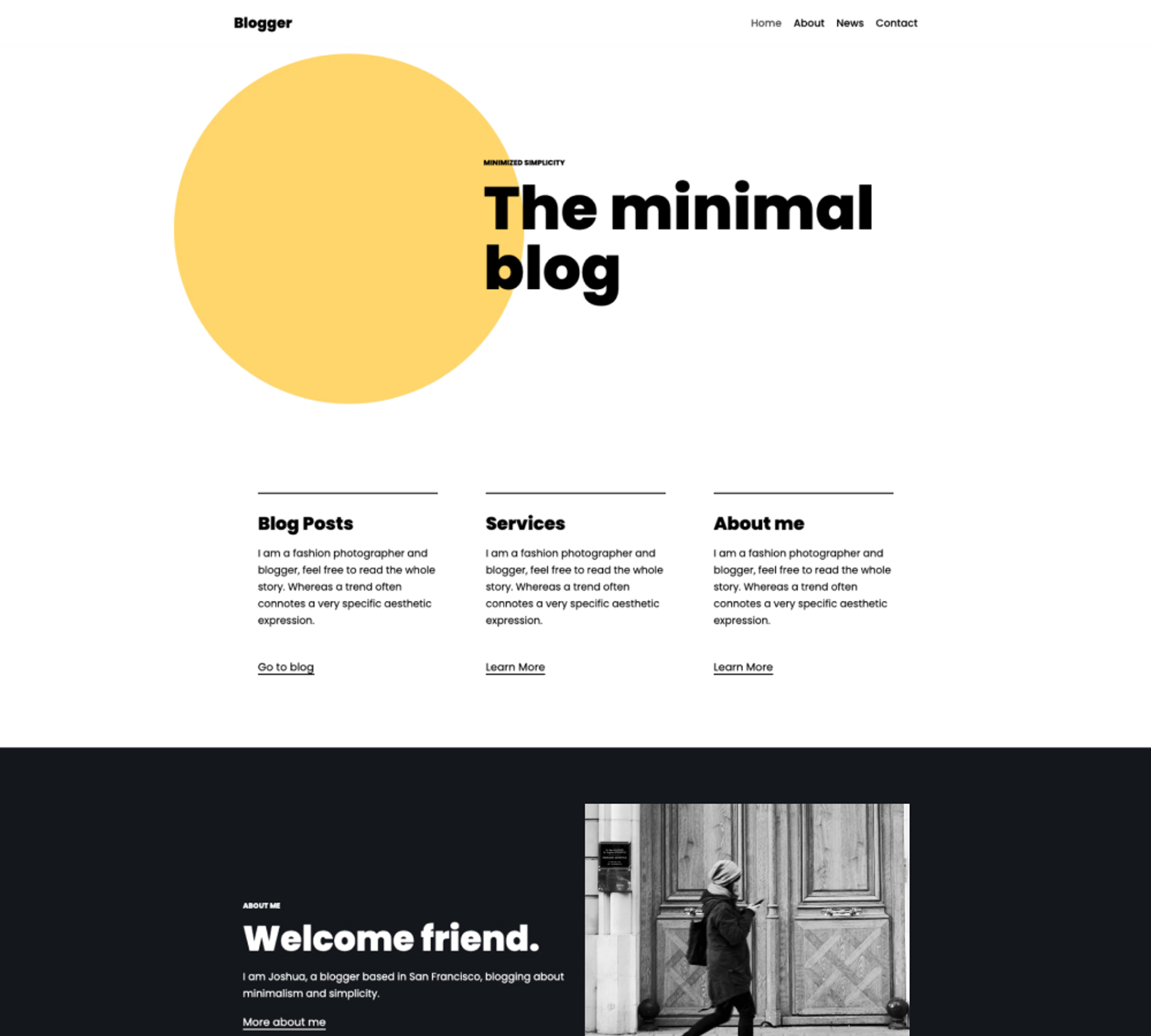 Blogger screenshot