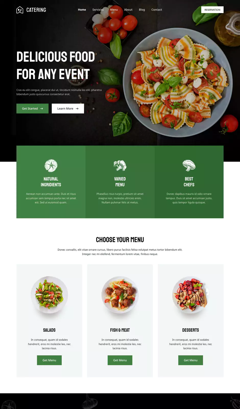 Catering screenshot