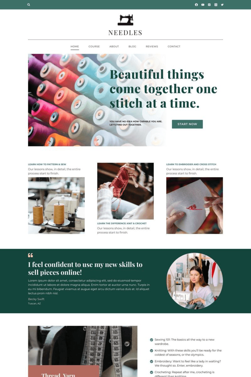 Sewing Course screenshot