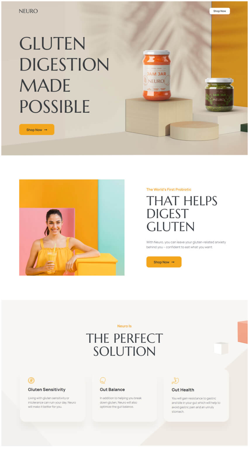 Supplement Landing Funnel screenshot