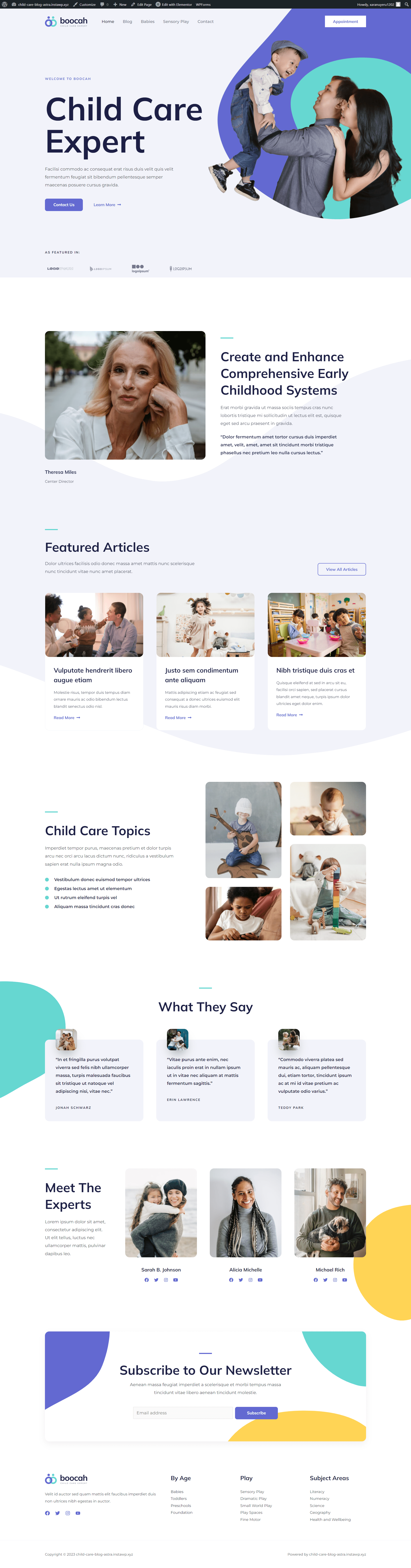 Child Care Blog screenshot