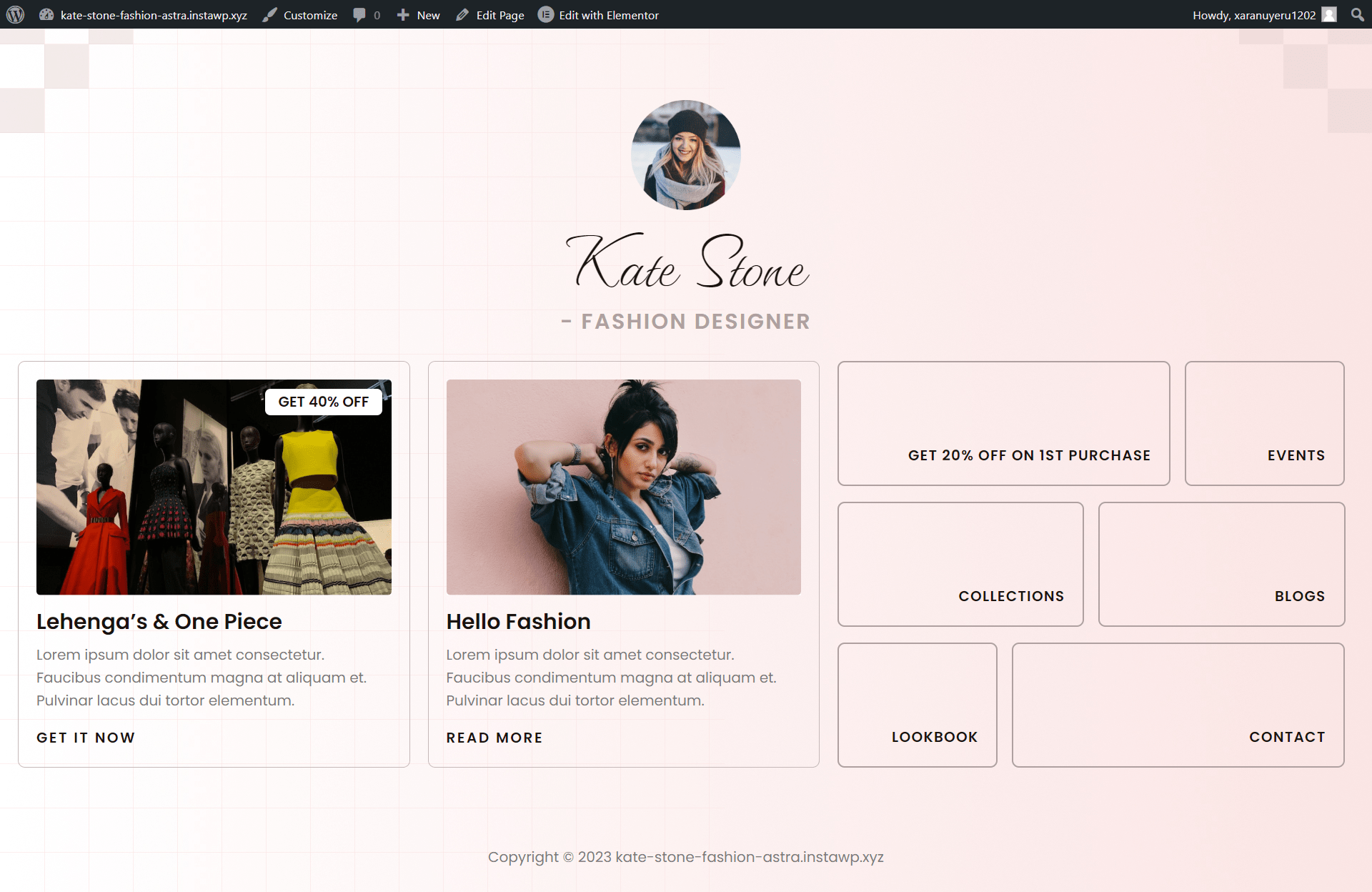 Kate Stone – Fashion Designer screenshot