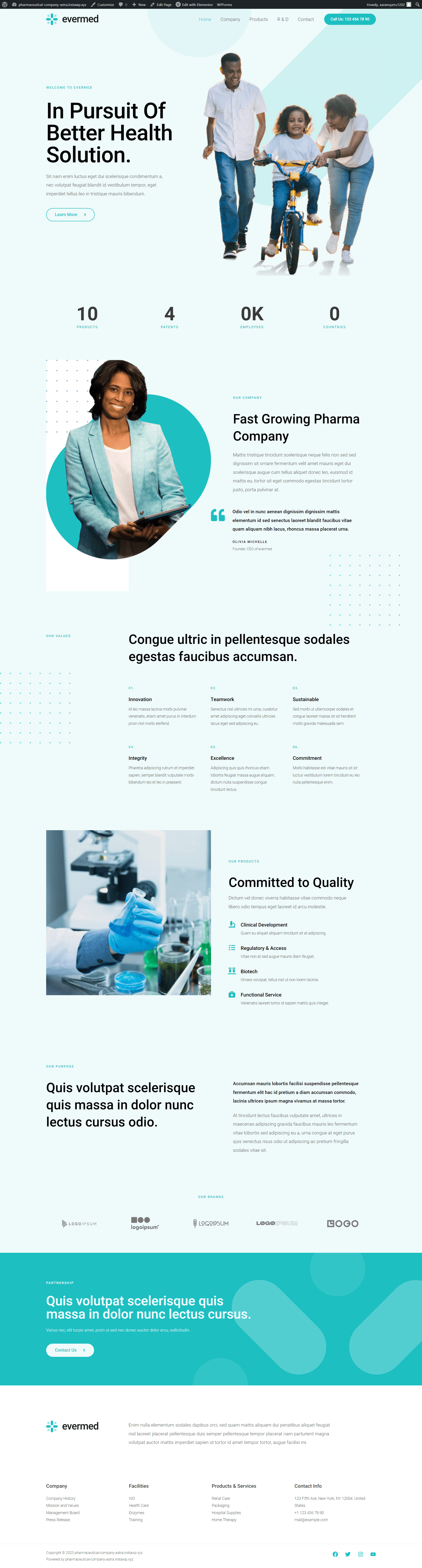 Pharmaceutical Company screenshot