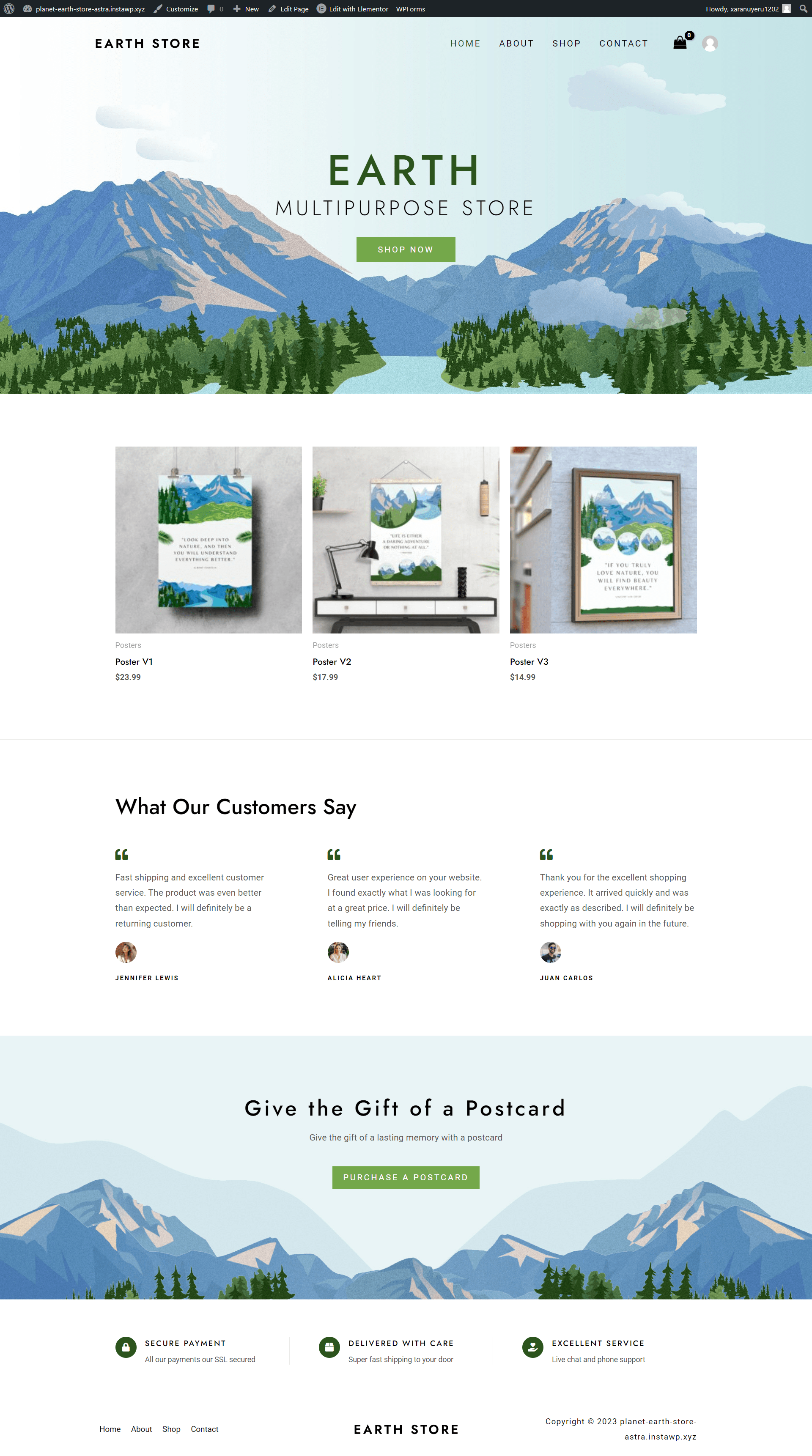 Planet Earth Store screenshot