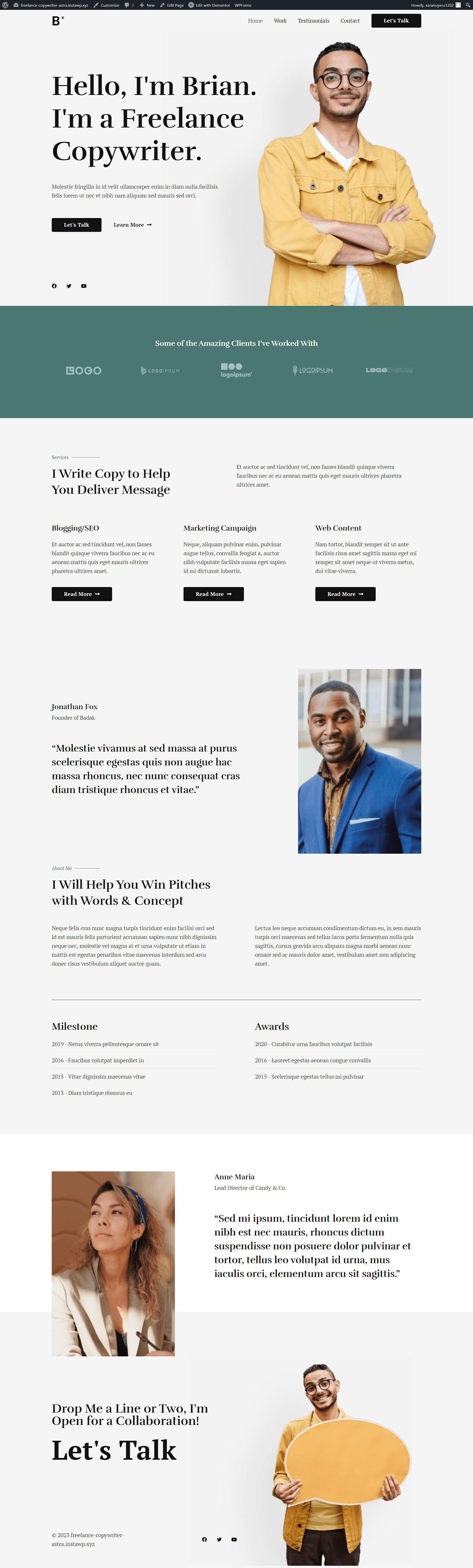 Freelance Copywriter screenshot