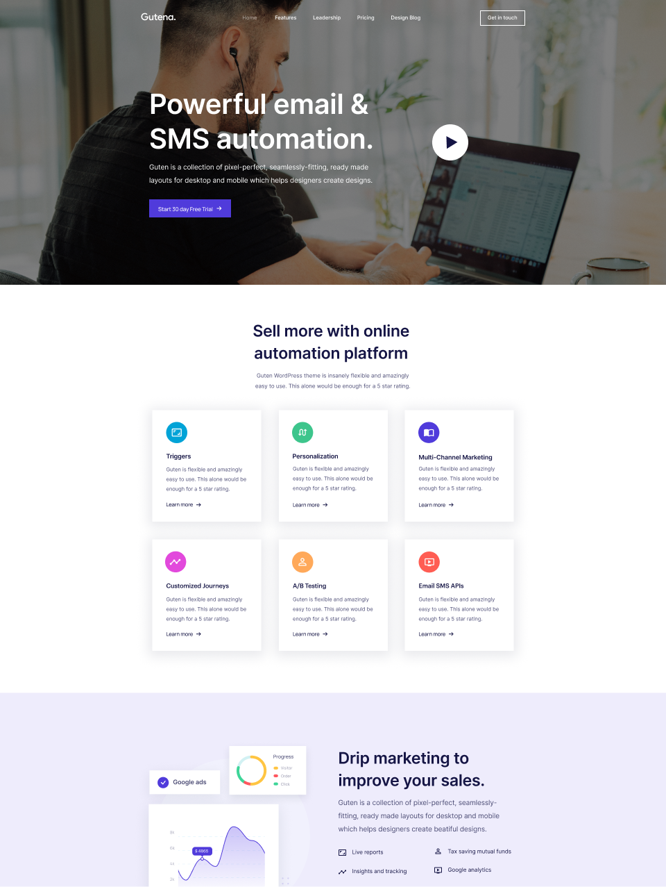 SaaS Company screenshot