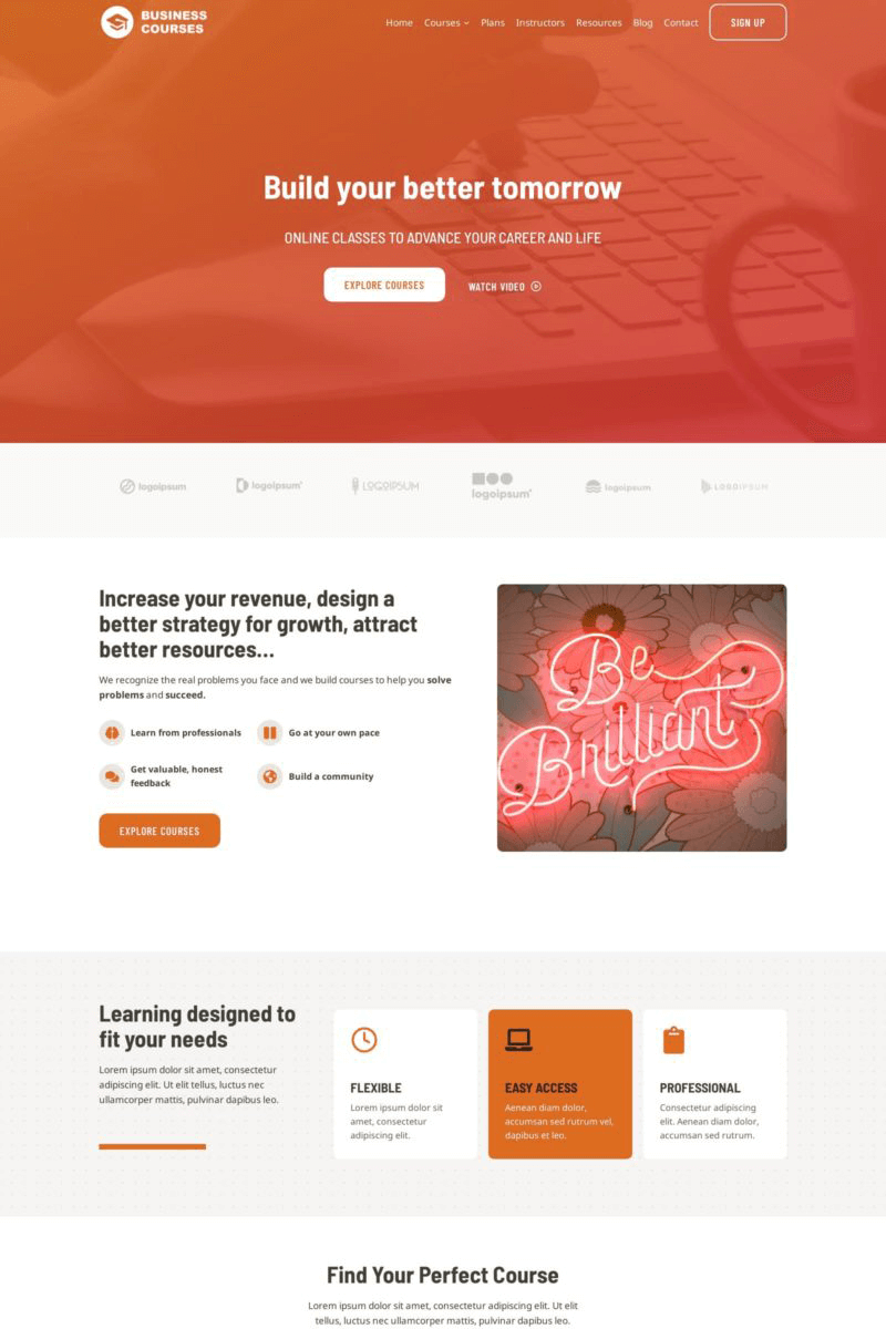Business Courses screenshot