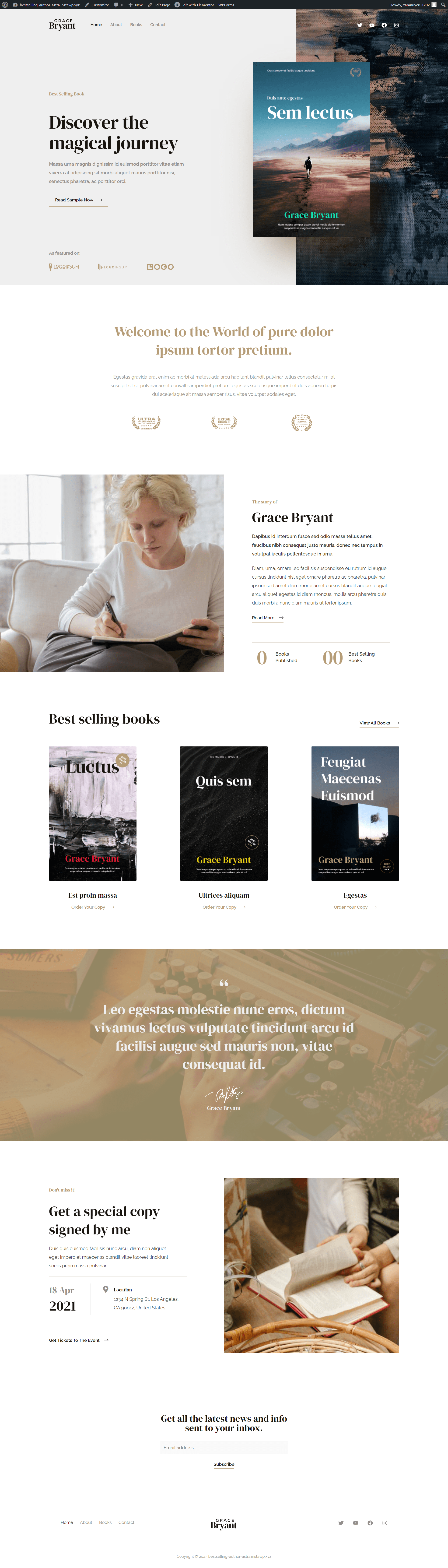 Bestselling Author screenshot