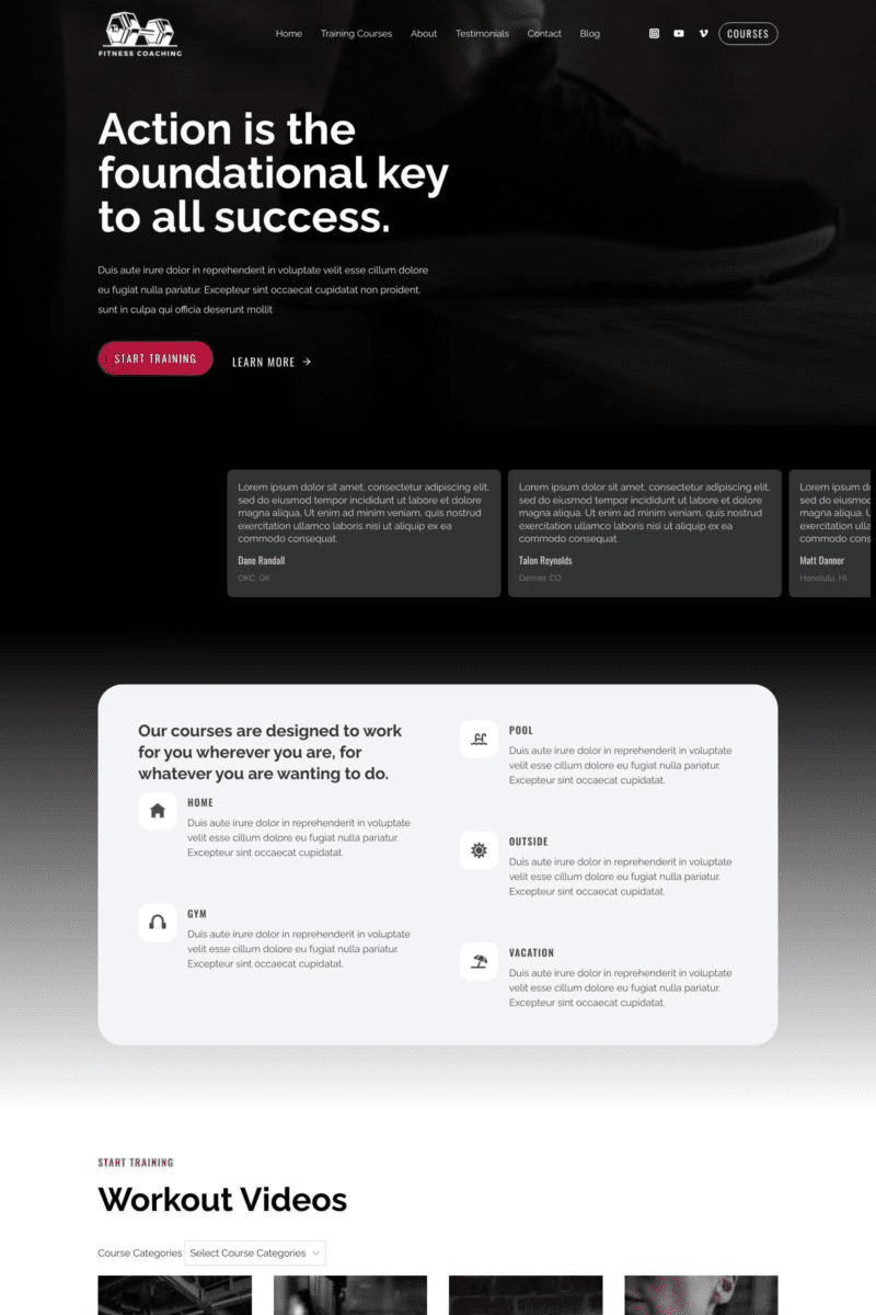Fitness Course screenshot